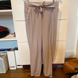 Light purple pants with tie front